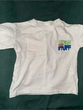 Zara White Tee with Neon 'Ocean and Stuff' Graphic